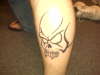 Brighter Skull on Leg tattoo