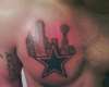 Dallas Cowboys star and skyline tattoo