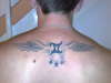 Gemini star sign tattoo wings stars tattoo