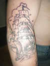Pirate ship tattoo