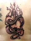 Snake and Skull tattoo