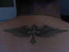 cross, crucifix with wings tattoo