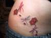 dragonflies & cherry blossoms tattoo