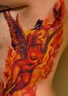 Angels through fire tattoo