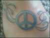 peace sign; foot tattoo tattoo