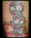 some quick little cartoon zombie kids tattoo