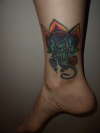 Dragon with Lotus tattoo