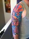 Koi Carp 3/4 sleeve. tattoo