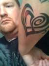 black heart design tattoo