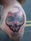 freehand skull tattoo