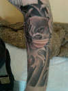 koi lower arm , japanese sleeve tattoo