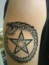pentagram, Ouroboros tattoo