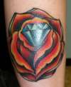Rose and Diamond tattoo