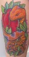 Snake & Apple tattoo