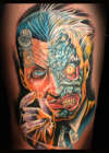 Two Face from Batman by Beto Munoz Of Monkeyproink.com tattoo