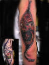 cover up of 13 by beto Munoz of monkeyproink.com tattoo