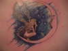 fairy on moon tattoo