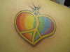 rainbow coalition peace heart tattoo