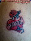 red heart tattoo
