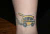 schoolbus tattoo