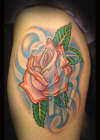 traditional rose by Beto Munoz of MONKEYPROINK.COM tattoo