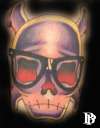 Cartoon Nerd Skull tattoo