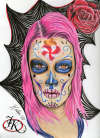 DAY OF THE DEAD DRAWING BY JUSTIN KONTRA tattoo