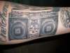 Ghetto blaster tattoo