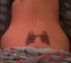 My Angel Wings on my lower back tattoo