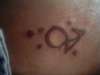 "V" tattoo
