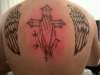 Wings an Cross tattoo