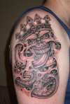 Crazy skull&Snake tattoo