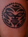 tribal face tattoo