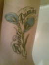 Blue Lilly tattoo