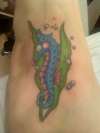 Blue Seahorse tattoo