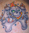 Fire Skull tattoo