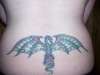 Grey Dragon on Lower Back tattoo