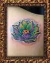 Lotus cover-up tattoo
