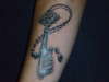 antique key tattoo