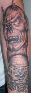 demon sleeve tattoo