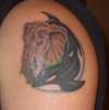 elephant and orca yin yang tattoo