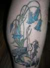 fairy under bluebells tattoo