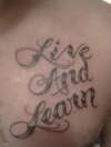 live and learn tattoo