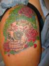 skull cover up tattoo