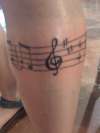 2nd tat - Kraftwerk sheet music tattoo