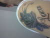 Black Rose with my nieces name tattoo