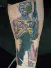 Iron Maiden 'somewhere in time tour flyer' tattoo