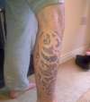 Maori leg piece tattoo