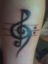Music note tattoo