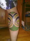 Polynesian style tattoo